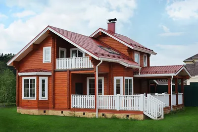 Покраска деревянных домов — Изба из бревна