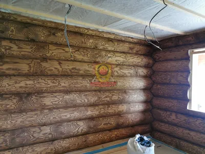 Покраска снаружи и внутри деревянного дома из бруса, Киев
