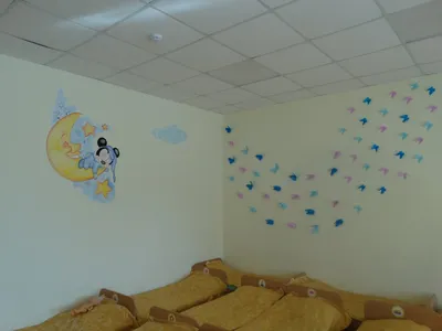 Покраска стен в деском саду / Окраска потолка в школе - BUDSTROY