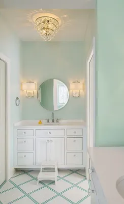 Покраска стен в ванной: 6 главных заблуждений — INMYROOM | Bathroom  interior design, Mint green bathrooms, Green bathroom