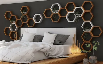 Полки над кроватью в спальне интерьер дизайн (41 фото) - красивые картинки  и HD фото