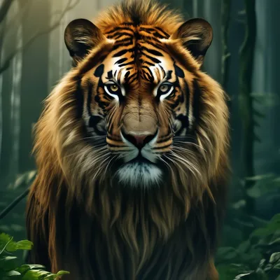 🐯 Красивый Лигр Это гибрид льва …» — создано в Шедевруме