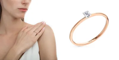 Золотое кольцо с бриллиантом| Goldsmith.store Помолвочные кольца