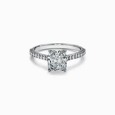 Кольцо Tiffany из платины 950 пробы с бриллиантом 1 ct 7787 - купить  сегодня за 1081818 руб. Интернет ломбард «Тик – Так» в Москве