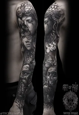 Татуировка мужская реализм на предплечье портрет посейдон 3367 | Art of Pain
