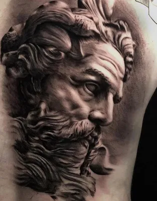 Poseidon tattoo/ тату посейдон | Tattoos, Portrait tattoo, Portrait