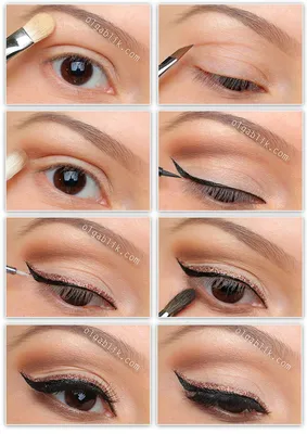 How to Eyeliner - makeup tutorial / Как рисовать стрелки - пошаговый макияж  глаз | Нанести подводку для глаз, Макияж без подводки для глаз, Макияж глаз