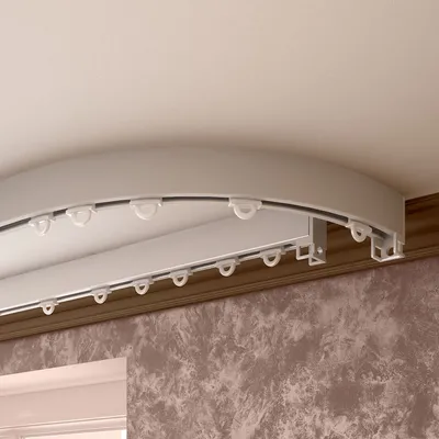 Алюминиевый карниз двухрядный с поворотом для тяжелых штор 23мм купить в  Москве | Интернет-магазин карнизов Terzetto