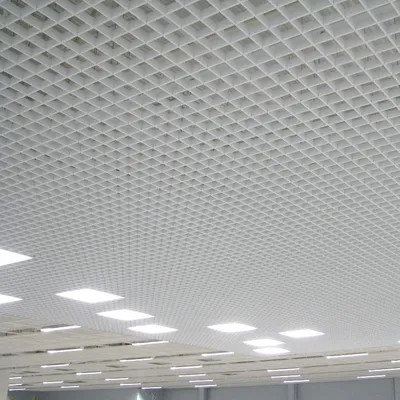 Грильято 50x50 металлик серебристый Эконом ЦСВТ (комплект) для потолка -  купить в Москве, цены