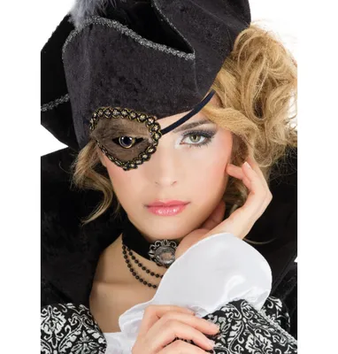 Пиратская повязка на глаз унисекс, черная повязка на глаз, повязка на глаз  с одним глазом, моющийся Регулируемый повязка на глаза, детский  Косплей-костюм пирата | AliExpress