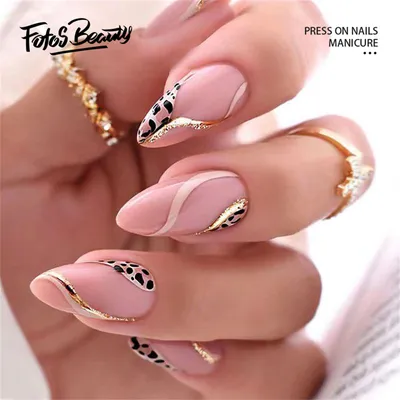 Fofosbeauty 24 pcs Almond Nails Designs 2022, Medium Press on Nails French  Tip Nails, White Sparkle - Walmart.com