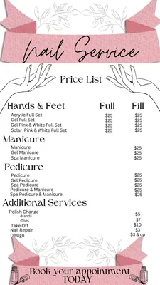 Nail Art Price List