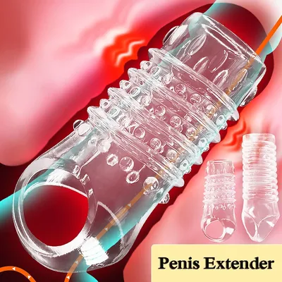 Прозрачный/черный удлинитель для пениса многоразовые презервативы Кольца  для пениса увеличивающие мужской t усилитель задержка эякуляции  секс-игрушки для мужчин | AliExpress