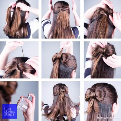 Very fast hair bow in 3 minutes. Fast and easy hairstyle #11 - YouTube