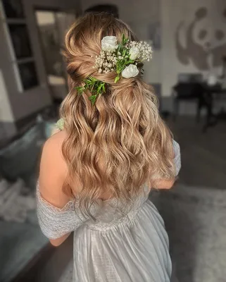 Texture hair | style for long hair | wedding hair | Причёска для невесты,  Свадебные прически на короткие волосы, Прическа для выпускного бала