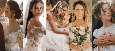 Свадебные прически 2024-2025 на длинные, средние и короткие волосы (100  фото): тренды, идеи, новинки, тенденции для невесты