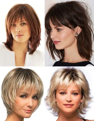 Стрижка каскад на средние волосы с челкой — фото-идеи | KPIZ.ru