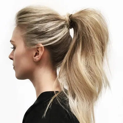 Прическа Хвост: самые модные варианты 2021-2022! | Ponytail hairstyles,  Thick hair styles, Long face hairstyles