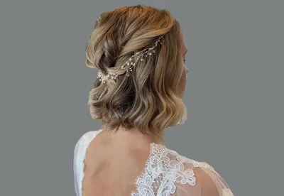 Прическа на свадьбу на короткие волосы фото фото