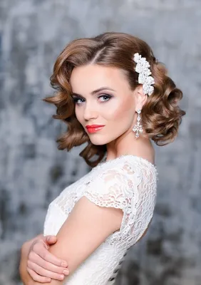 Свадебные прически на короткие волосы - Визажист в Москве на дом -  Свадебный макияж в Москве