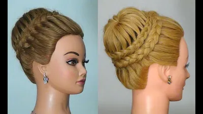 Прическа с плетением \"Корона\"/ \"Паутинка\" . Crown Braid. Updo Hairstyles -  YouTube