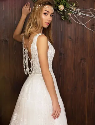 Простое свадебное платье с открытой спиной и юбкой-годе, винтажное мягкое  атласное платье невесты со шлейфом и V-образным вырезом, ZW088 | AliExpress