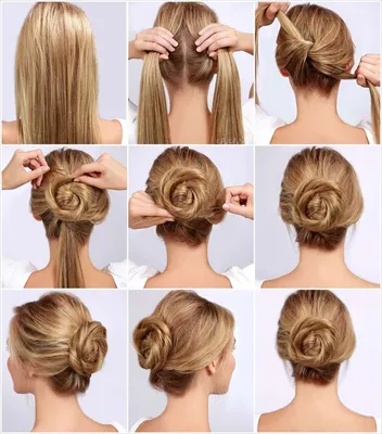 Как сделать прическу \"Роза из волос\" | Naemi - красота, стиль, креативные  идеи