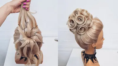 Beautiful hairstyles step by step.Wedding hairstyle.Rose - YouTube