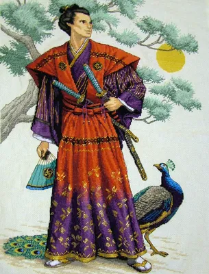 Прическа самурая, волосы рыжие до …» — создано в Шедевруме