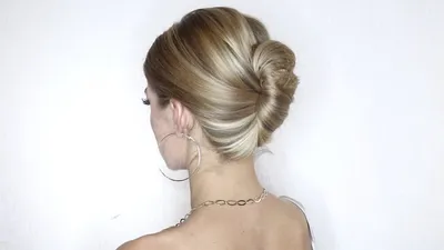 Быстрая #Прическа Ракушка на длинные волосы.. easy french roll hairstyle.  french twist. french bun - YouTube