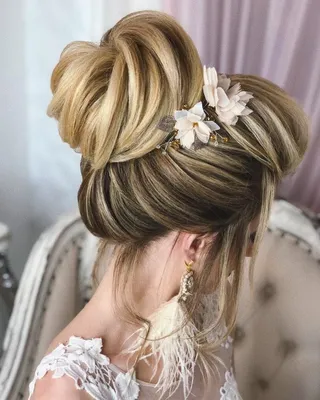 ВЫСОКИЙ СВАДЕБНЫЙ ПУЧОК ИЗ ДВУХ ЖГУТОВ | BRIDAL UPDO HAIR TUTORIAL/WEDDING  HIGH BUN - YouTube