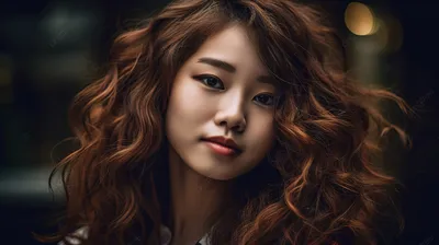 Красивая азиатка девушка под деревом…» — создано в Шедевруме
