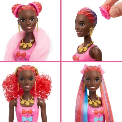 Кукла Barbie со съемными разноцветными прядями Радужные волосы Mattel GHN04  купить в по цене 3 428 руб., фото, отзывы