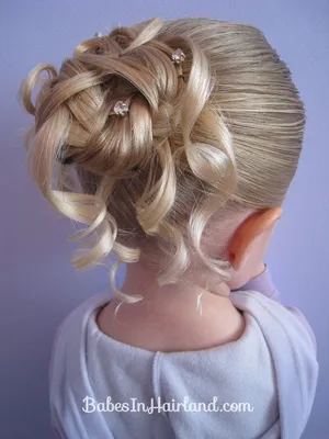 Причёски на средние волосы для детей (65 фото)