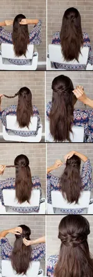 Прически на длинные волосы своими руками: фото и видео уроки | Haar,  Kapselideeën, Kapsels