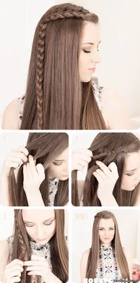 Прически на длинные волосы своими руками: фото и видео уроки | Trenzas para  el cabello, Peinados cabello corto, Peinado fácil