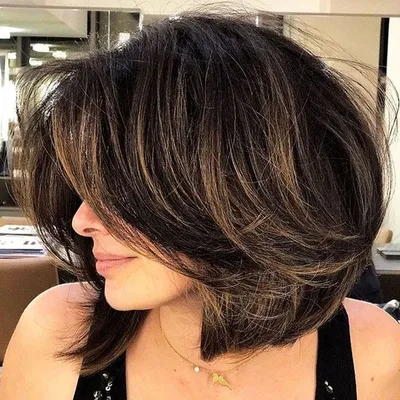 10 элегантных идей короткой стрижки боб для густых волос | Short hairstyles  for thick hair, Angled bob hairstyles, Haircut for thick hair