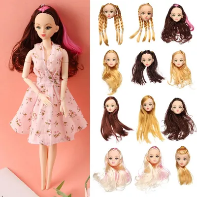 Прически, несколько цветов, 3D глаза, головной убор «сделай сам», голова  куклы, 30 кукол, совместные аксессуары для древних кукол – лучшие товары в  онлайн-магазине Джум Гик