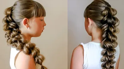 Объёмная коса на выпускной, без плетения Красивая причёска на резиночках -  YouTube