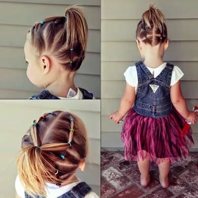 Hairstyles in kindergarten: original ideas and novelties - hairdesignon.com  | Волосы младенца, Волосы девушек, Уход за детскими волосами