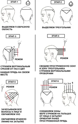 Мужской мастер. Занятие 8. Схема стрижки длинных волос