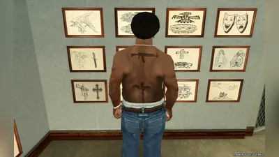 Скачать Улучшенные текстуры для Сиджея (Одежда, татуировки, прически) - CJ  Upscale HD v2.0 для GTA San Andreas