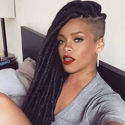 Rihanna | Braids with shaved sides, Shaved side hairstyles, Side hairstyles