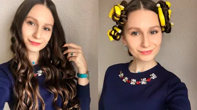 Как накрутить волосы на бигуди - папильотки | How to wind the hair on the  curlers - YouTube