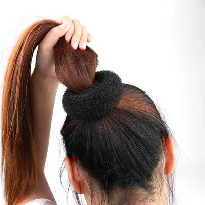Бублик для волос Buyincoins ( Валик для пучка) New Bun Former Donut Maker  Hair Styling Tool Soft Band - «Популярная прическа с валиком для волос +  фото инструкция» | отзывы