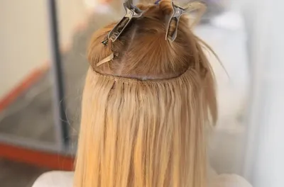 Купить Волосы на заколках 40 см. Цвет волос красивый каштан Lux (Тон 8)