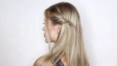 Прическа с невидимками на длинные волосы - 87 фото