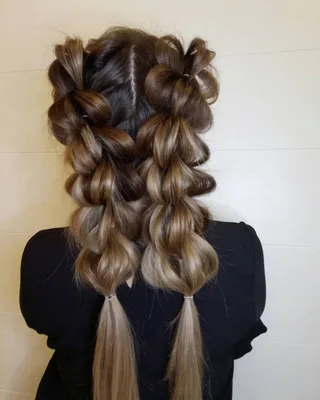 Объемные Косы на Резинках | Pull Through Braid | Trenzas Faciles - YouTube