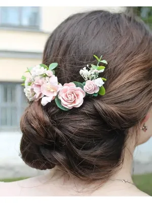 Украшение свадебной прически живыми цветами — ВокругСада.ру