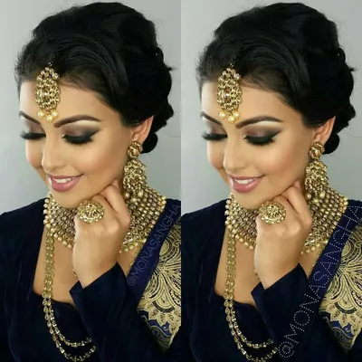 Pin by Zaib Khan on B0ld n Beautifull | Bridal hairstyle indian wedding,  Black and silver eye makeup, Bridal makeover